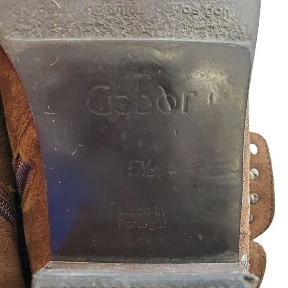 Gabor Suede Zipper Ankle Boots - Picture 8 of 10